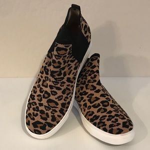 Steven New York Women's Chime Leopard Knit High-Top Fashion Sneakers.